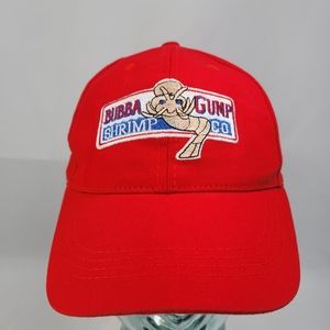 Bubba Gump Baseball Cap Shrimp Co.  Embroidered Adjustable Red Baseball Cap Hat